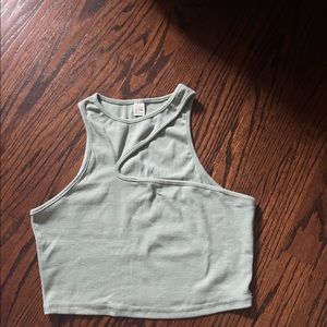 light green cropped tank